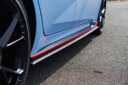 Flow Designs EX-DISPLAY - CN7 V2 i30N Sedan FL 2024 Side Skirt Splitters (Pair) - GLOSS BLACK