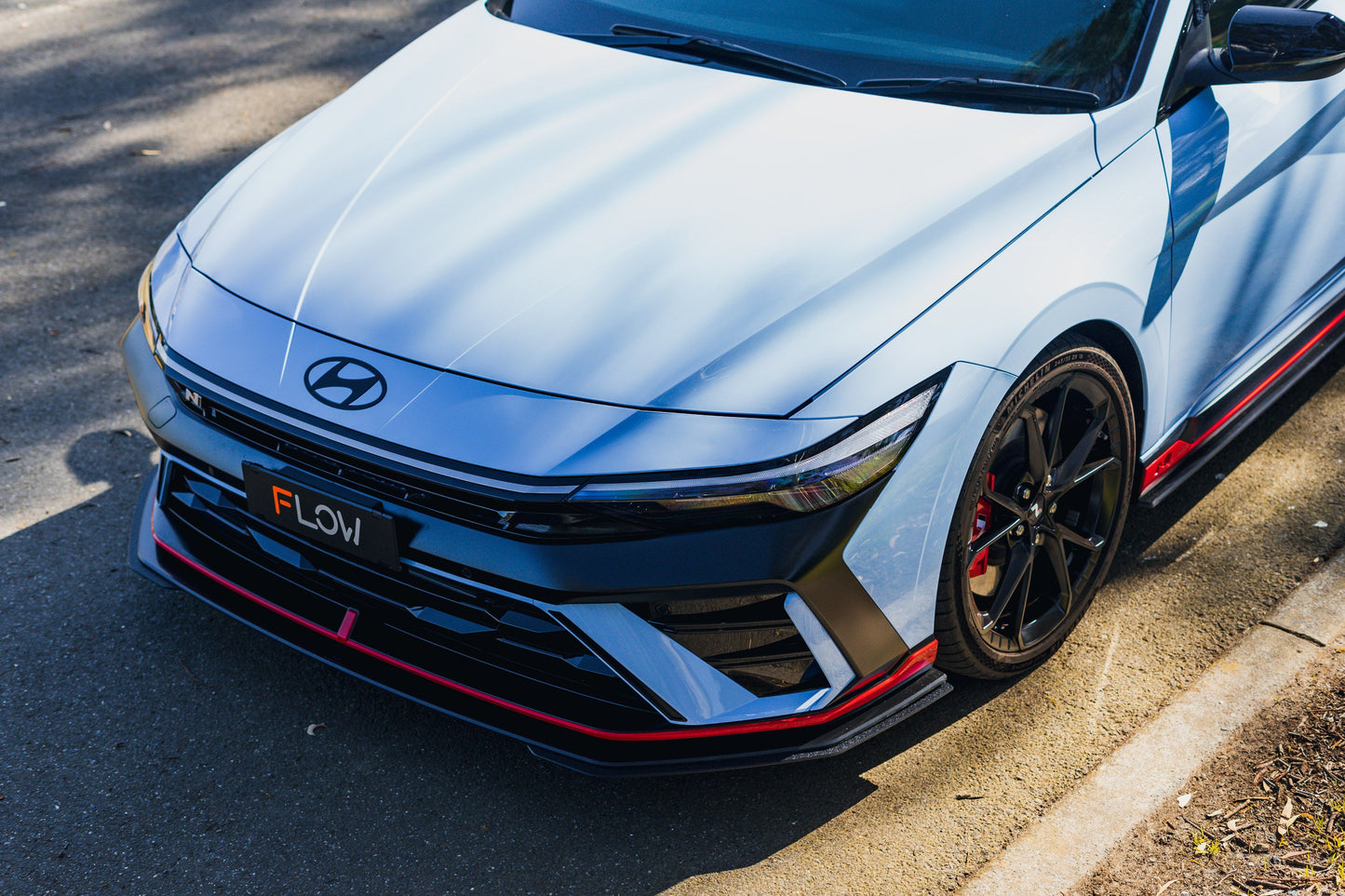 Flow Designs CN7 V2 i30N Sedan FL 2024+ Front Lip Splitter Extensions (Pair)