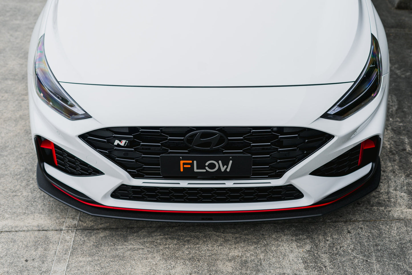 Flow Designs i30N Hatch PDE V6 FL2 2025 Front Lip Splitter & Reinforcement Brackets