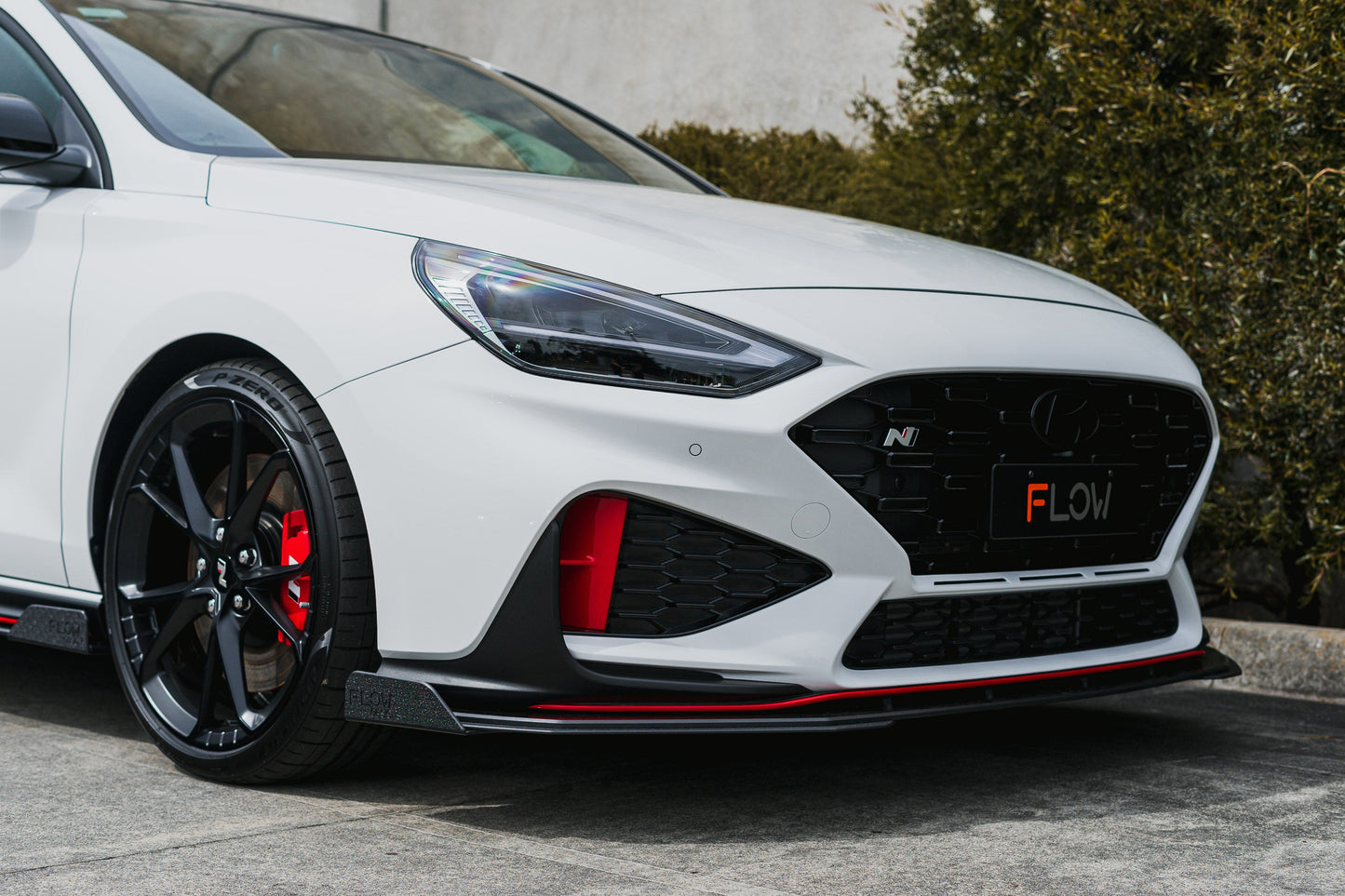 Flow Designs i30N Hatch PDE V6 FL2 2025 Front Lip Splitter & Reinforcement Brackets