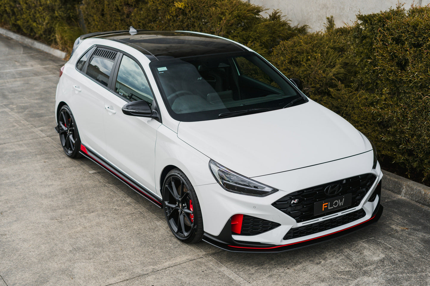 Flow Designs i30N Hatch PDE V6 FL2 2025 Front Lip Splitter & Reinforcement Brackets