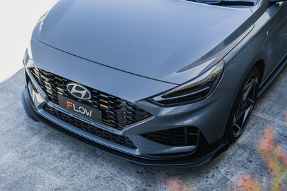 Flow Designs i30N-Line Hatch PDe.V6 FL 2024+ Front Lip Splitter & Reinforcement Brackets