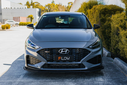 Flow Designs i30N-Line Hatch PDe.V6 FL 2024+ Front Lip Splitter & Reinforcement Brackets