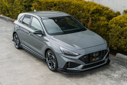 Flow Designs i30N-Line Hatch PDe.V6 FL 2024+ Front Lip Splitter & Reinforcement Brackets