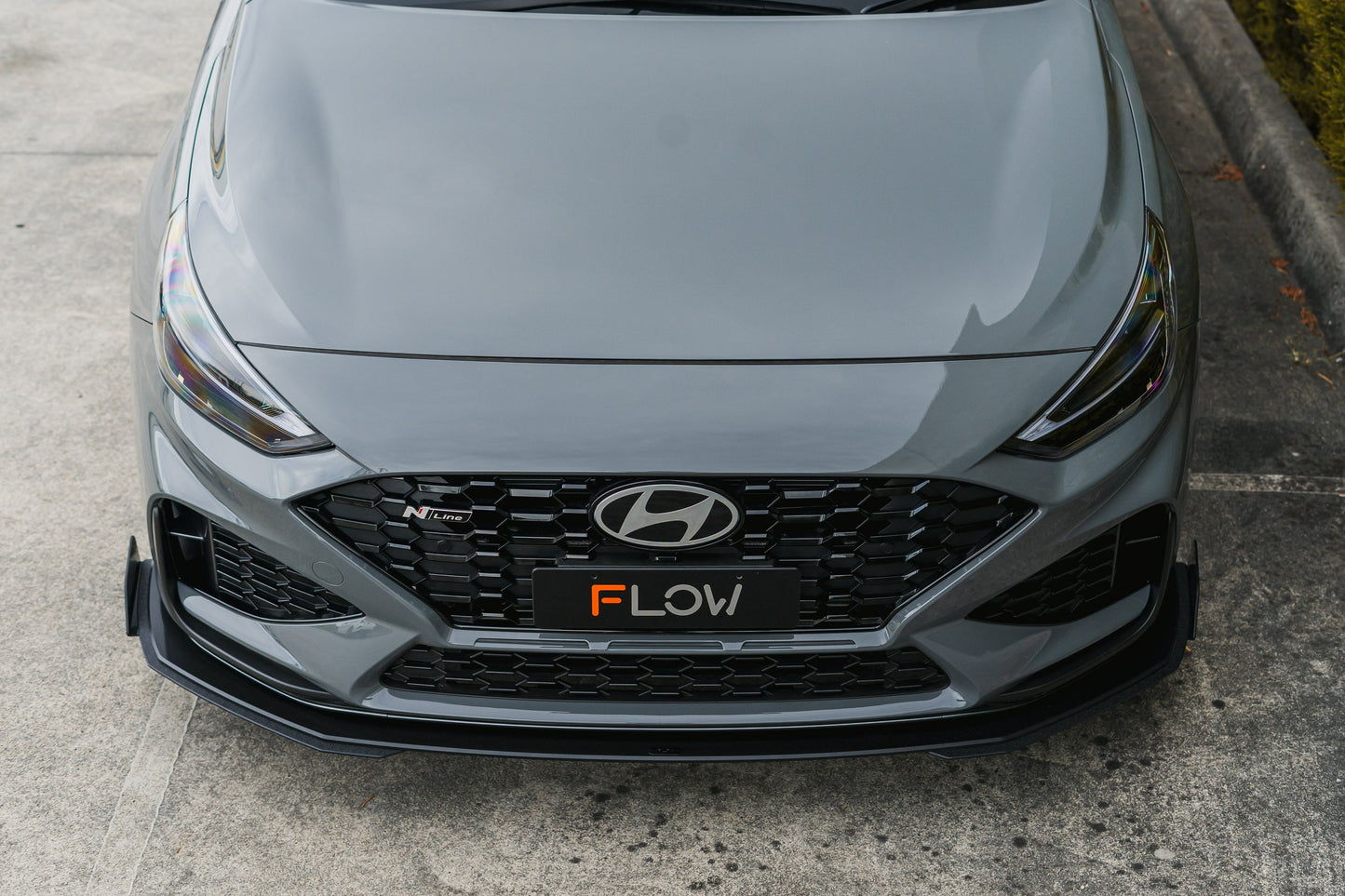 Flow Designs i30N-Line Hatch PDe.V6 FL 2024+ Front Lip Splitter & Reinforcement Brackets