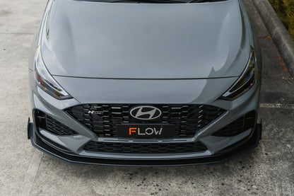 Flow Designs i30N-Line Hatch PDe.V6 FL 2024+ Front Lip Splitter & Reinforcement Brackets