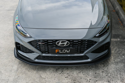 Flow Designs i30N-Line Hatch PDe.V6 FL 2024+ Front Lip Splitter Extensions (Pair)