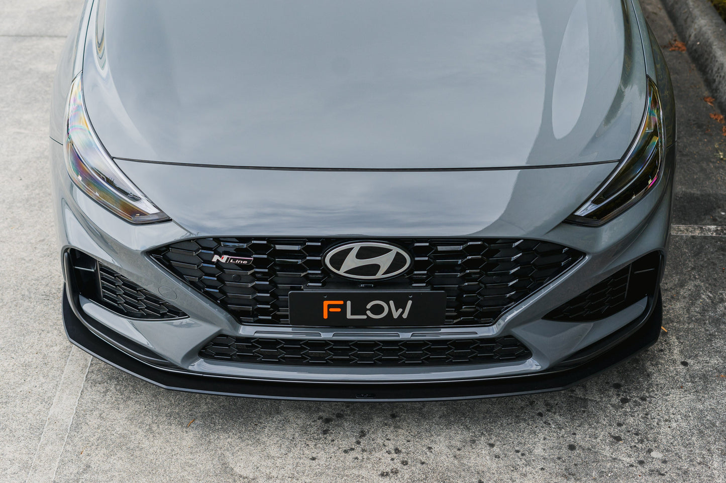 Flow Designs i30N-Line Hatch PDe.V6 FL 2024+ Front Lip Splitter & Reinforcement Brackets