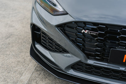 Flow Designs i30N-Line Hatch PDe.V6 FL 2024+ Front Lip Splitter & Reinforcement Brackets
