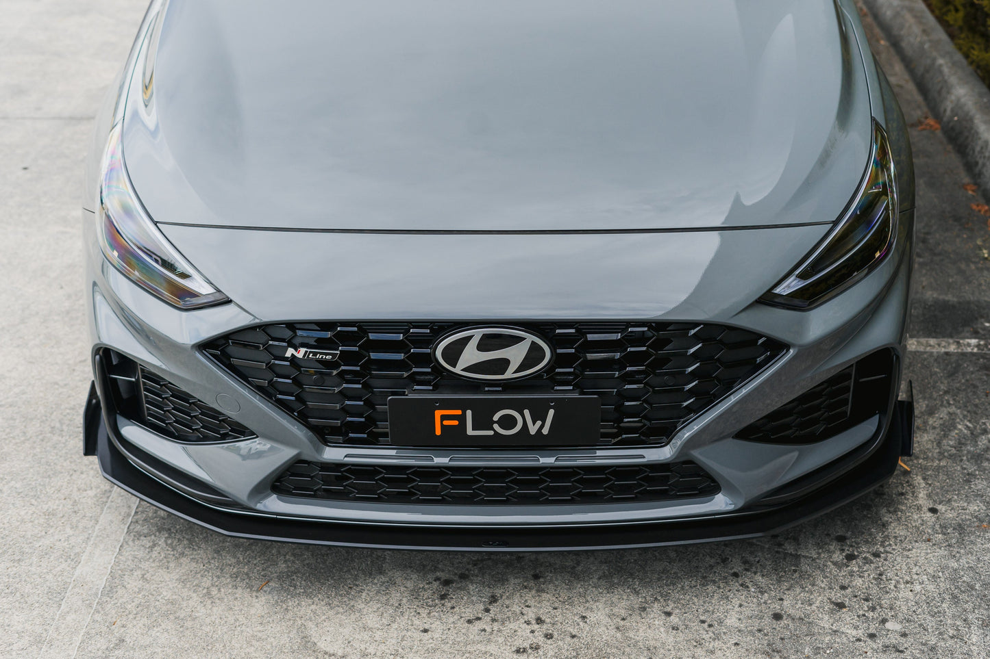 Flow Designs i30N-Line Hatch PDe.V6 FL 2024+ Front Lip Splitter & Reinforcement Brackets