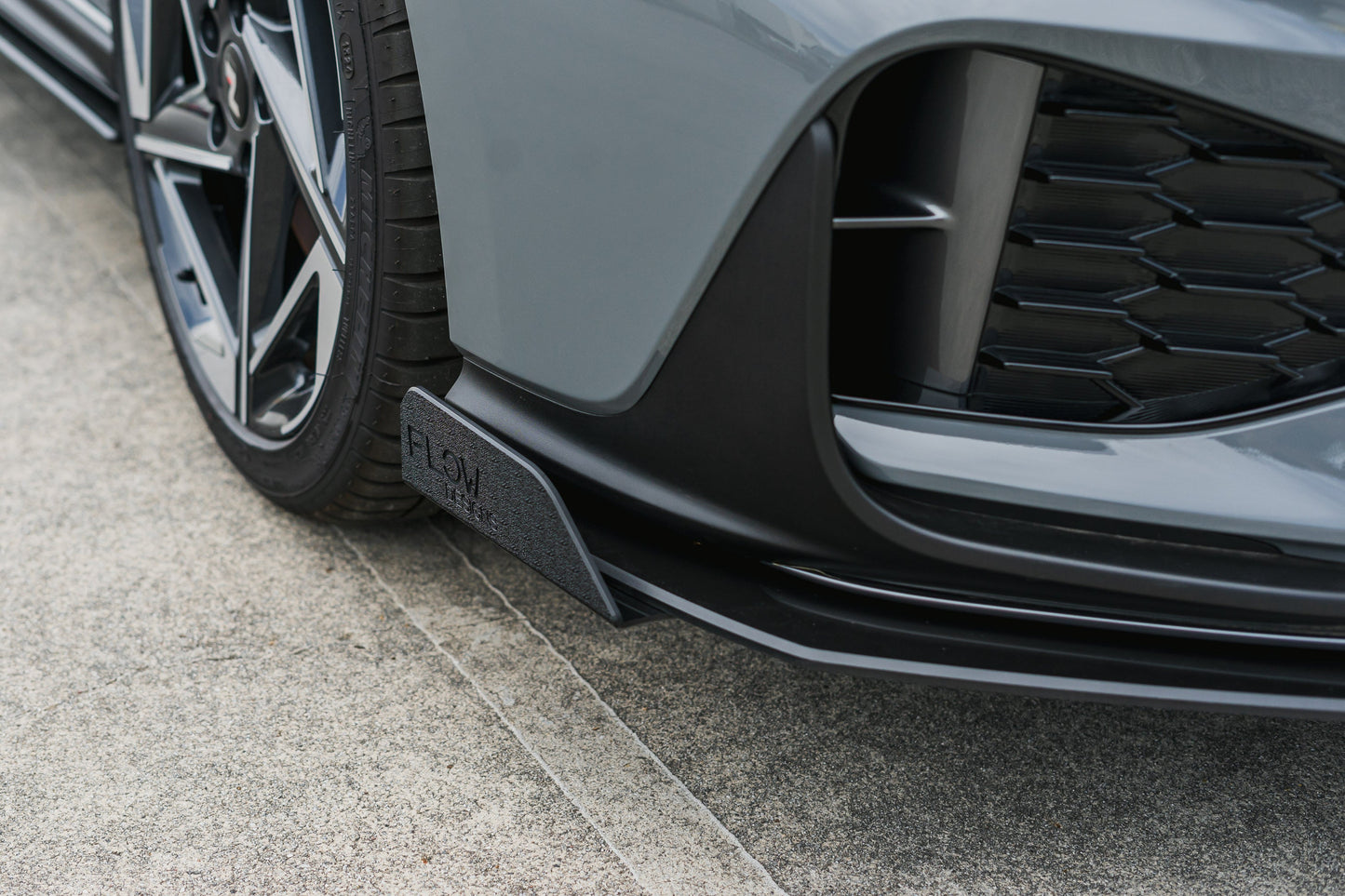 Flow Designs i30N-Line Hatch PDe.V6 FL 2024+ Front Lip Splitter & Reinforcement Brackets