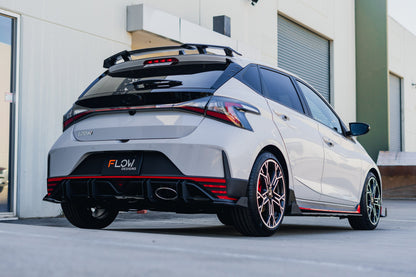 Flow Designs DEMO STOCK - i20 N BC3 Pre-Facelift / Facelift - Flow-Lock Rear Diffuser - GLOSS BLACK