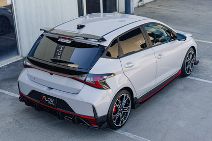 Flow Designs EX-DISPLAY - i20 N BC3 Pre-Facelift / Facelift - Side Skirt Splitters (Pair) - GLOSS BLACK