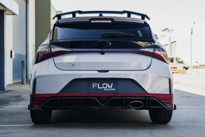 Flow Designs DEMO STOCK - i20 N BC3 Pre-Facelift / Facelift - Flow-Lock Rear Diffuser - GLOSS BLACK