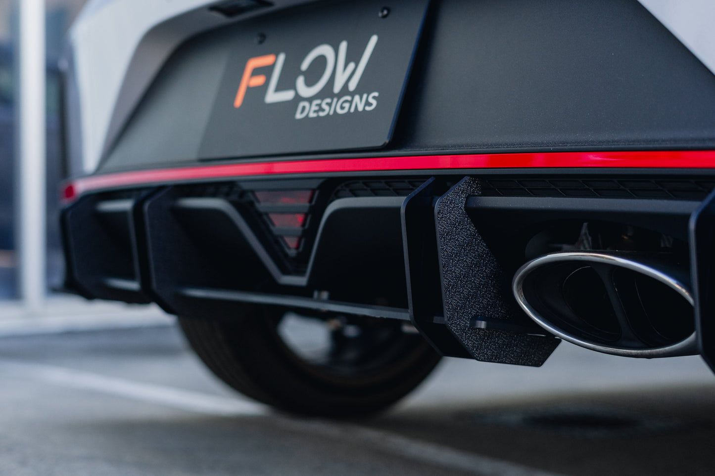 Flow Designs DEMO STOCK - i20 N BC3 Pre-Facelift / Facelift - Flow-Lock Rear Diffuser - GLOSS BLACK