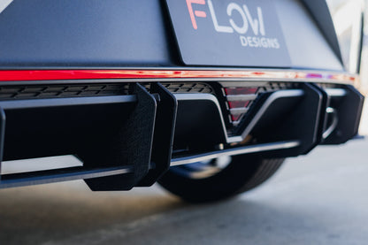 Flow Designs DEMO STOCK - i20 N BC3 Pre-Facelift / Facelift - Flow-Lock Rear Diffuser - GLOSS BLACK