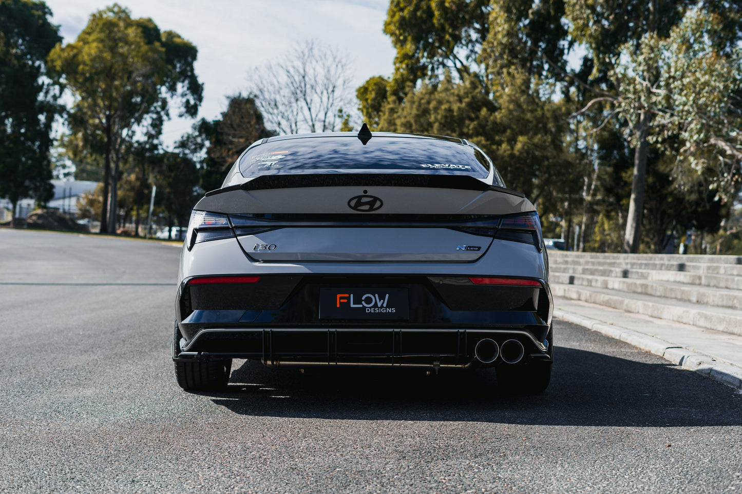 Flow Designs Hyundai CN7 V2 i30 N-Line Sedan FL 2025 Flow-Lock Rear Diffuser