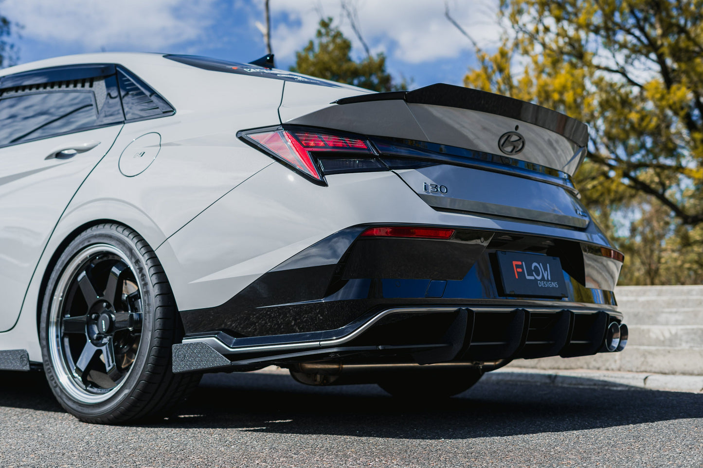 Flow Designs Hyundai CN7 V2 i30 N-Line Sedan FL 2025 Rear Spats (Pair)
