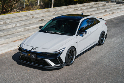 Flow Designs Hyundai CN7 V2 i30 N-Line Sedan FL 2025 Front Lip Splitter & Mounting Brackets (Pair)