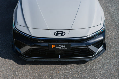 Flow Designs Hyundai CN7 V2 i30 N-Line Sedan FL 2025 Front Lip Splitter & Mounting Brackets (Pair)