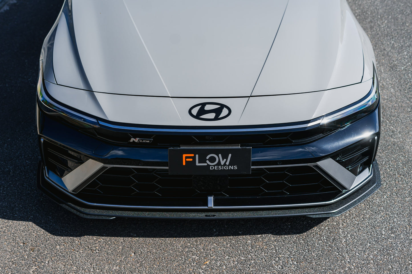 Flow Designs Hyundai CN7 V2 i30 N-Line Sedan FL 2025 Front Lip Splitter Extensions (Pair)