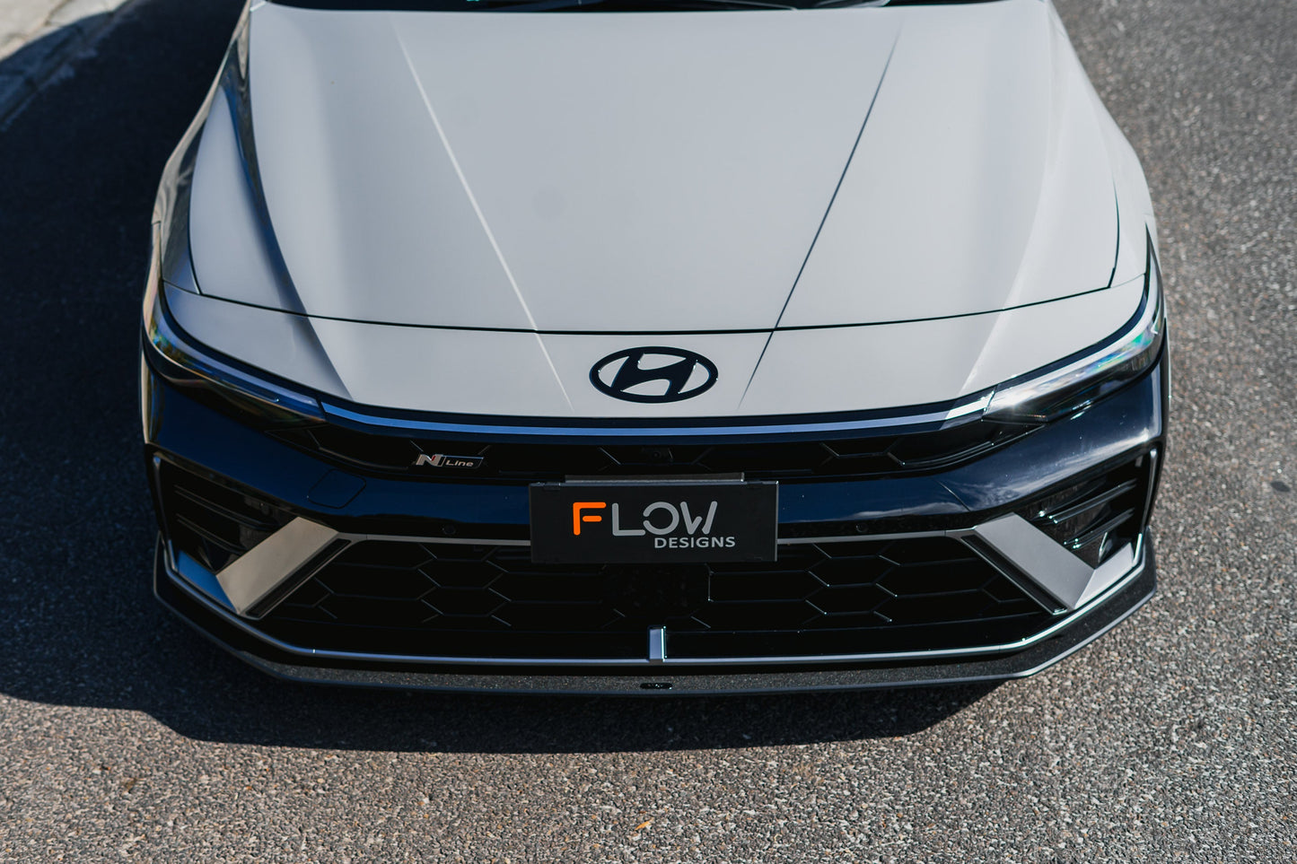 Flow Designs Hyundai CN7 V2 i30 N-Line Sedan FL 2025 Front Lip Splitter & Mounting Brackets (Pair)