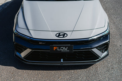 Flow Designs Hyundai CN7 V2 i30 N-Line Sedan FL 2025 Front Lip Splitter & Mounting Brackets (Pair)