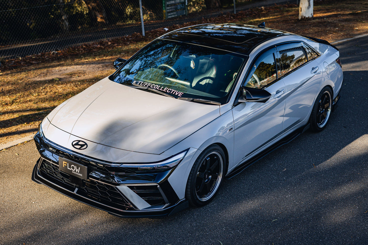 Flow Designs Hyundai CN7 V2 i30 N-Line Sedan FL 2025 Front Lip Splitter Winglets (Pair)