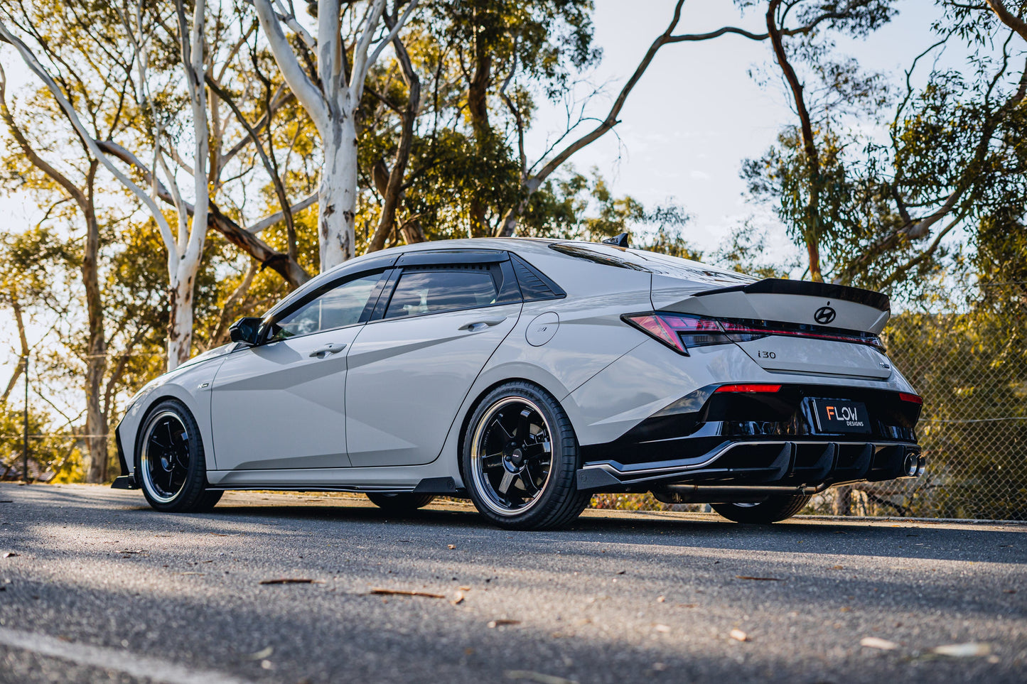 Flow Designs Hyundai CN7 V2 i30 N-Line Sedan FL 2025 Side Skirt Splitter Winglets (Pair)