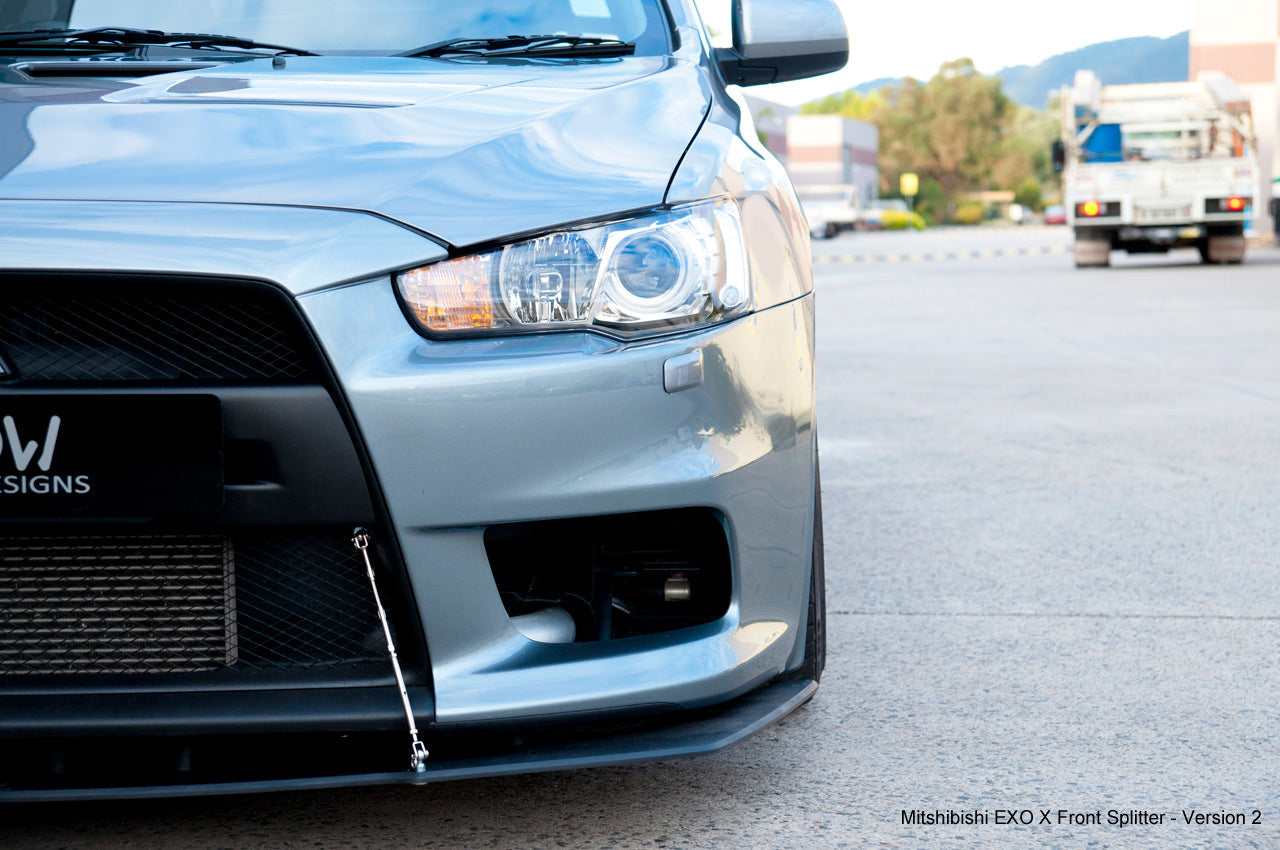 Flow Designs Lancer Evolution X Full Lip Splitter Set