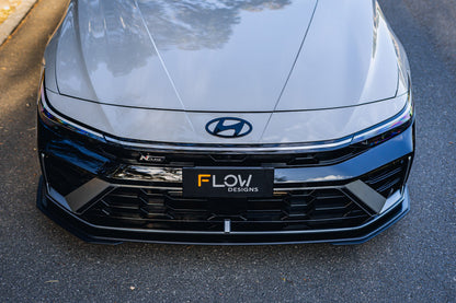 Flow Designs Hyundai CN7 V2 i30 N-Line Sedan FL 2025 Front Lip Splitter & Mounting Brackets (Pair)