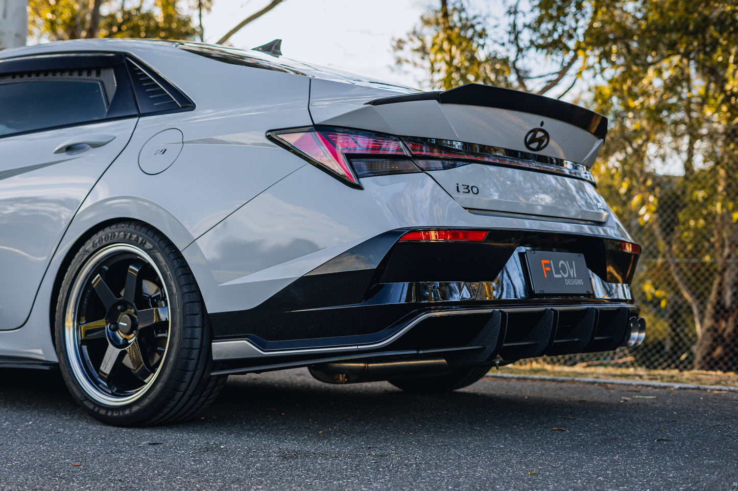 Flow Designs Hyundai CN7 V2 i30 N-Line Sedan FL 2025 Rear Spoiler Extension