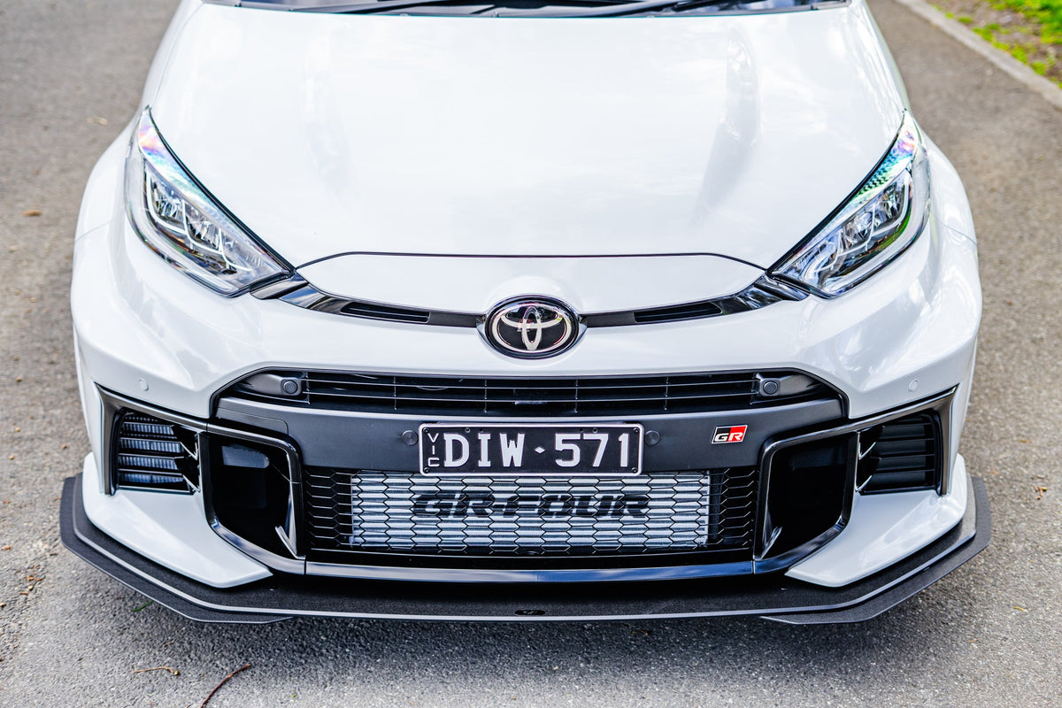 Flow Designs Toyota Yaris GR Gen2 2025 Chassis Mounted Front Lip Splitter & Bumper Reinforcement Plate