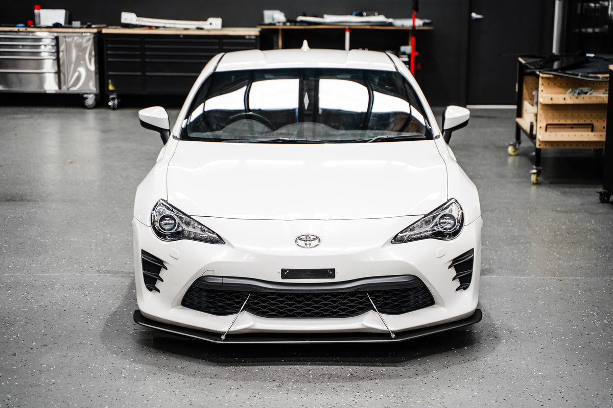 Flow Designs Toyota 86 (Facelift) Front Lip Splitter V2 (With Support Rods)