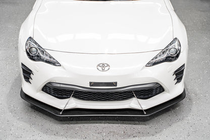 Flow Designs Toyota 86 (Facelift) Front Lip Splitter V2 (With Support Rods)