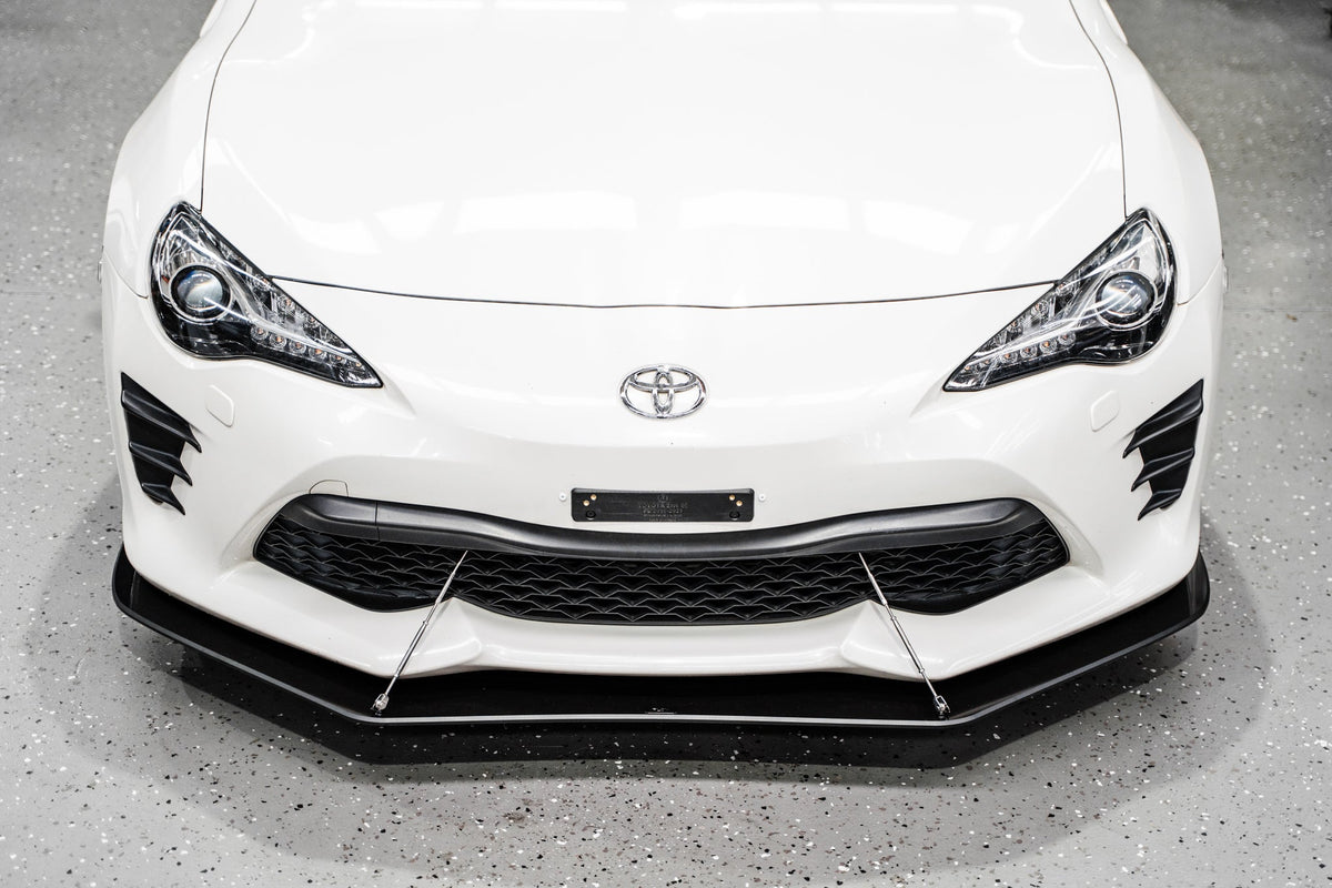 Flow Designs Toyota 86 (Facelift) Front Lip Splitter V2 (With Support Rods)