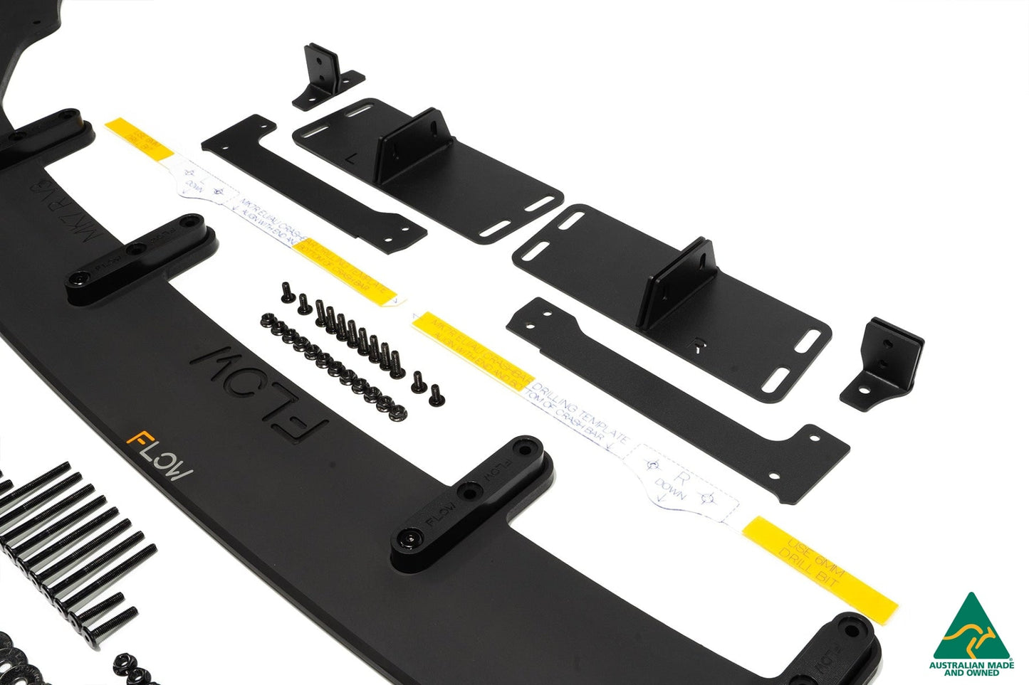 Flow Designs EX-DISPLAY -DISCONTINUED SANDED MATTE FINISH - MK7 Golf R (EU/AU) Chassis Mounted Front Lip Splitter V3