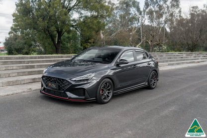 Flow Designs i30N Fastback PD FL 2022+ Front Lip Splitter & Reinforcement Brackets