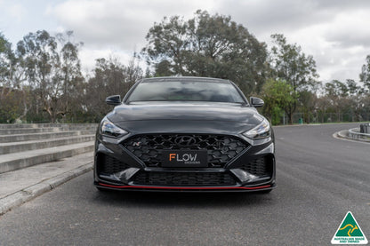Flow Designs i30N Fastback PD FL 2022+ Front Lip Splitter & Reinforcement Brackets
