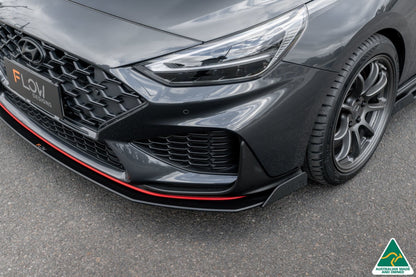Flow Designs i30N Fastback PD FL 2022+ Front Lip Splitter & Reinforcement Brackets