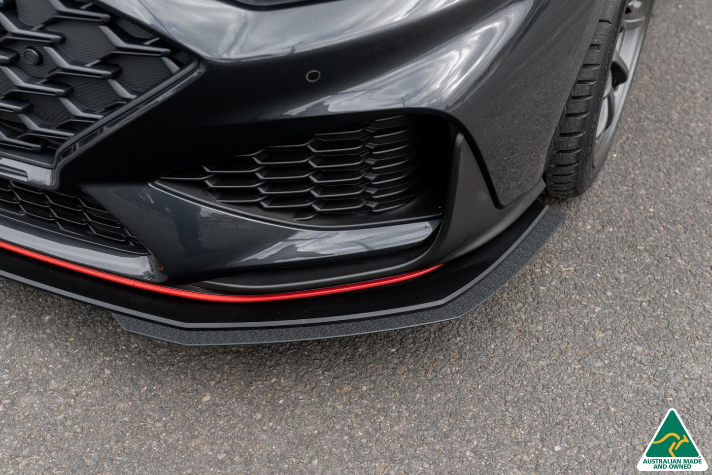 Flow Designs i30N Fastback PD FL 2022+ Front Lip Splitter & Reinforcement Brackets