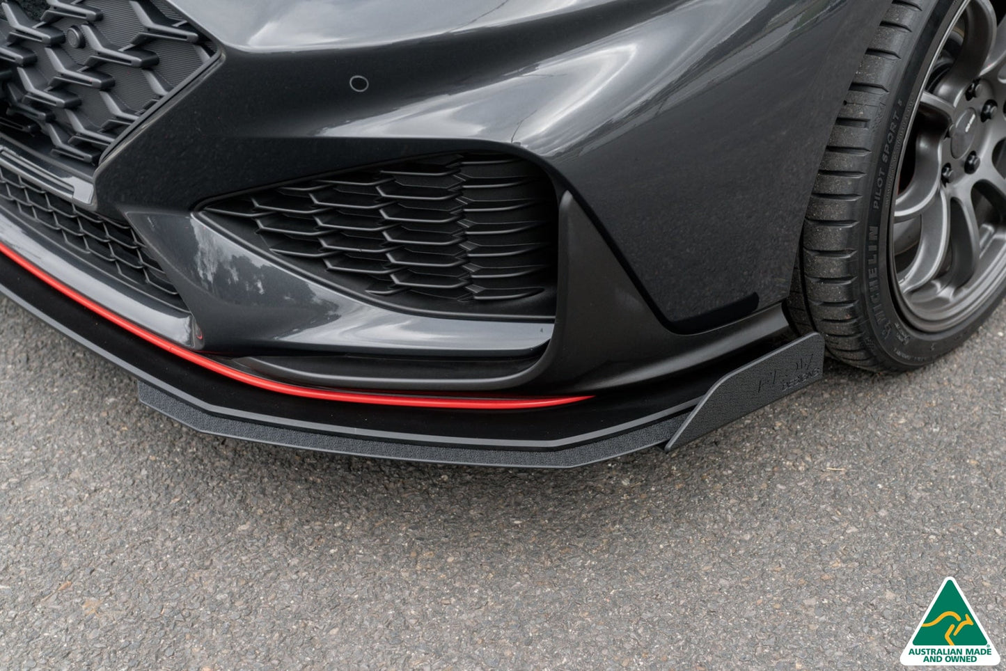 Flow Designs i30N Fastback PD FL 2022+ Front Lip Splitter & Reinforcement Brackets