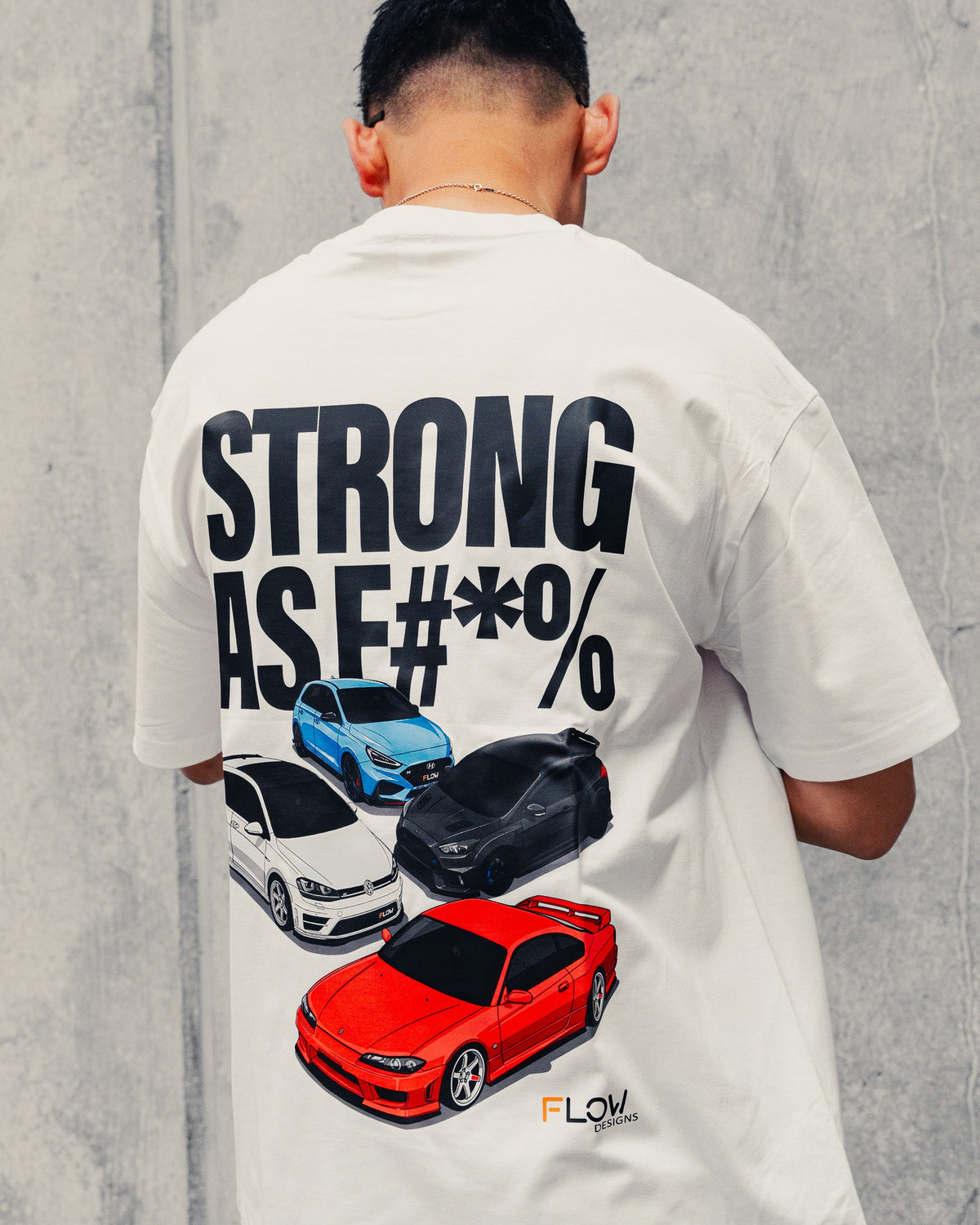 Flow Designs STRONG AS F#*% – Black Label Exclusive Oversize Tee