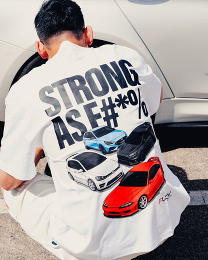 Flow Designs STRONG AS F#*% – Black Label Exclusive Oversize Tee