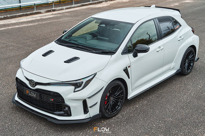 Flow Designs Corolla GR Chassis Mounted Front Lip Splitter (TEXTURED)