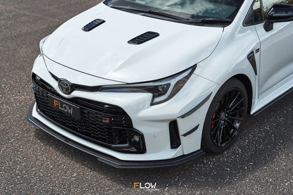 Flow Designs Corolla GR Chassis Mounted Front Lip Splitter (TEXTURED)
