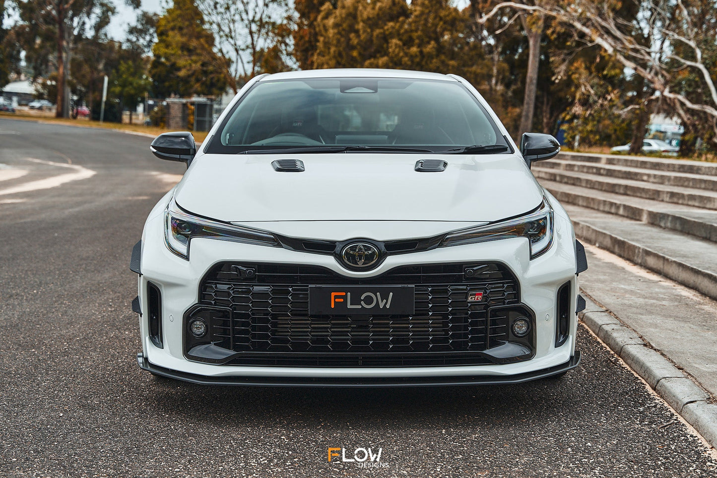 Flow Designs Corolla GR Chassis Mounted Front Lip Splitter (GLOSS)
