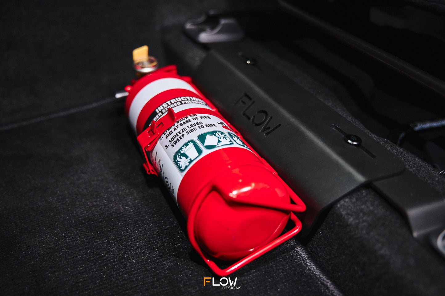 Flow Designs Corolla GR Adjustable Fire Extinguisher Bracket/Mount