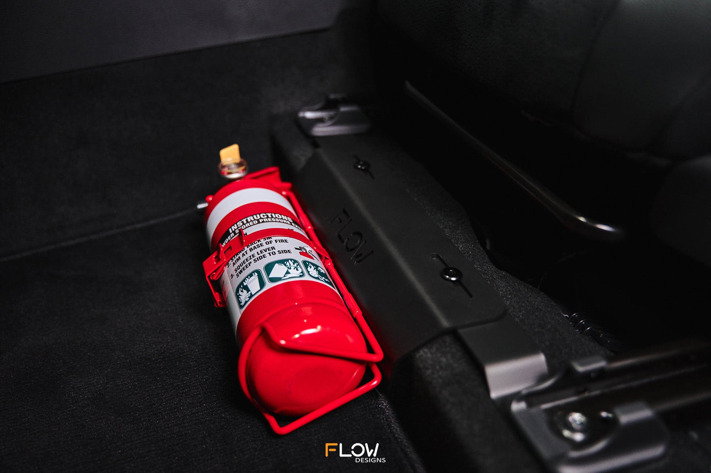 Flow Designs Corolla GR Adjustable Fire Extinguisher Bracket/Mount