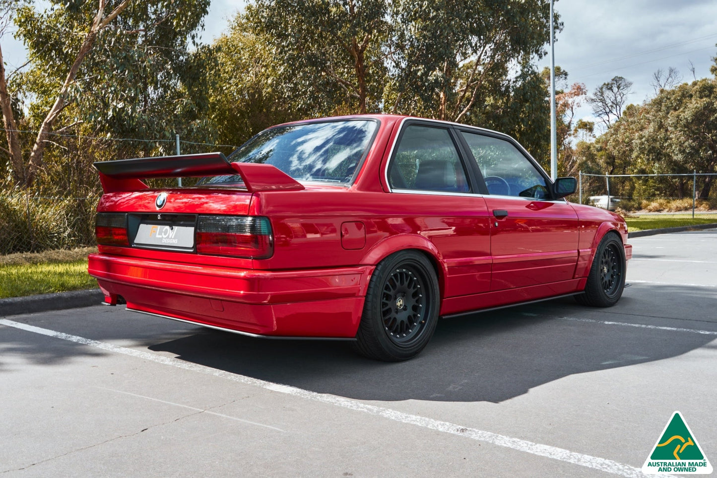 Flow Designs E30 M-Tech 2 Rear Bumper Extension (2 Piece)